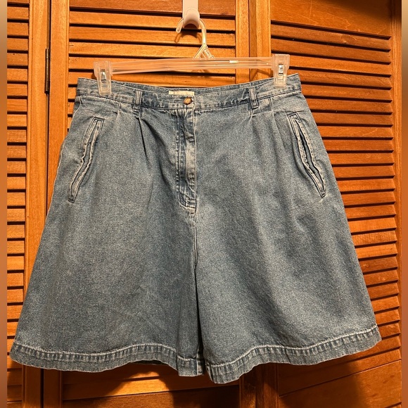 Jones New York Pants - Vintage Jones New York Blue Denim Bermuda Shorts
